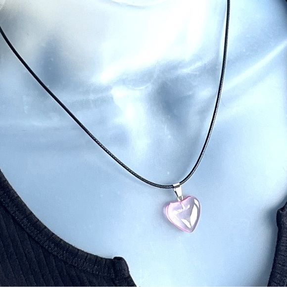 Lot/3 Fun Heart Pendants w/Black Necklace Set - Picture 3 of 11